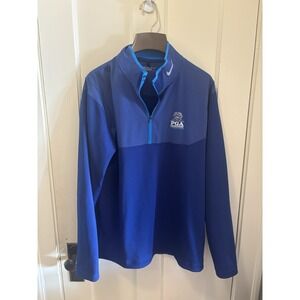 Nike Sweater Mens Large Blue PGA Championship Whistling Straits Quarter Zip
